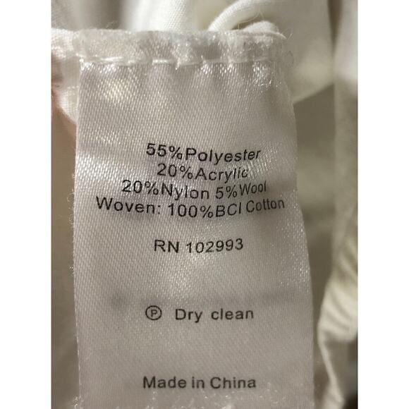 KF/Kaufman Mixed Media Sweater Turtleneck Wool Blend Knit Camel & White XL - Picture 10 of 11